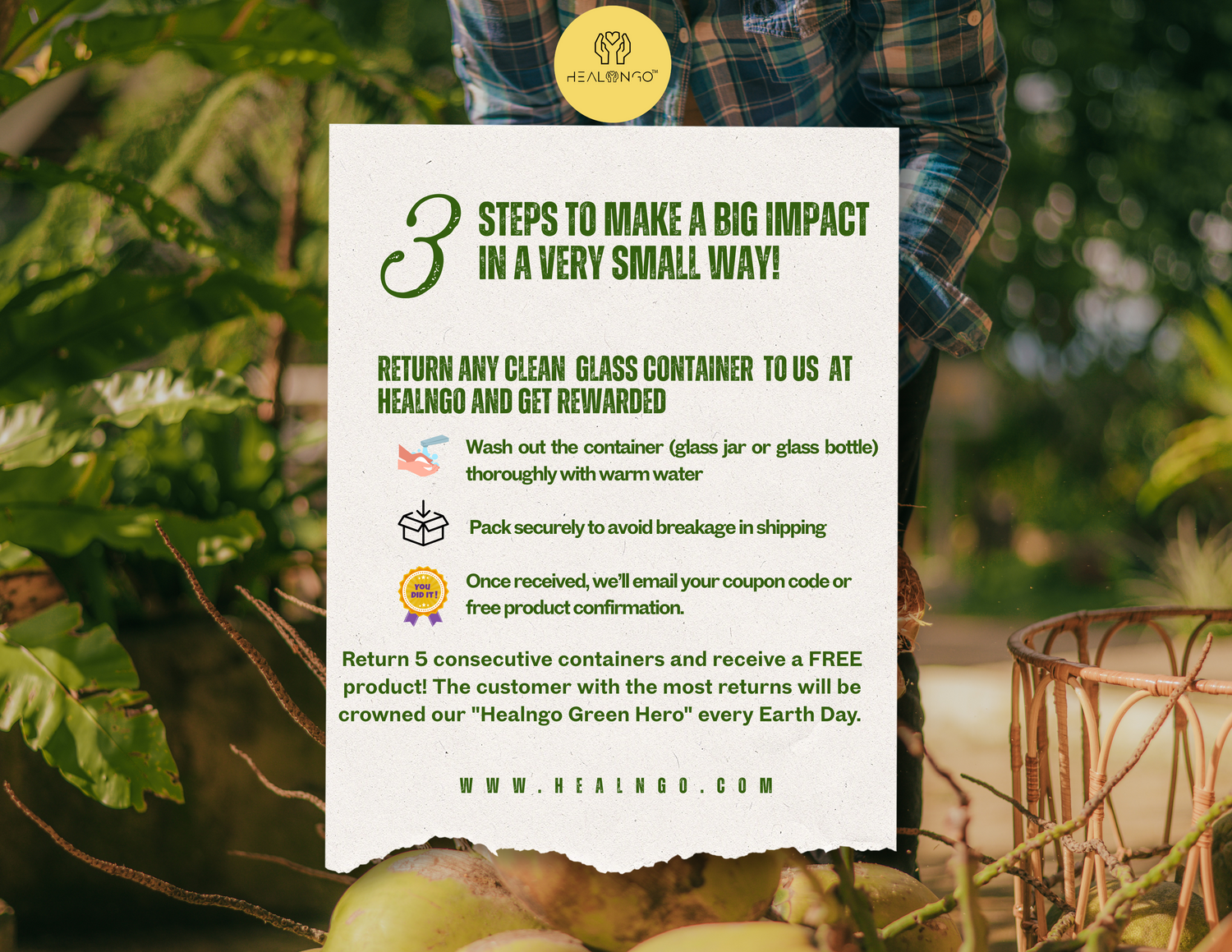 Recycle program note cards