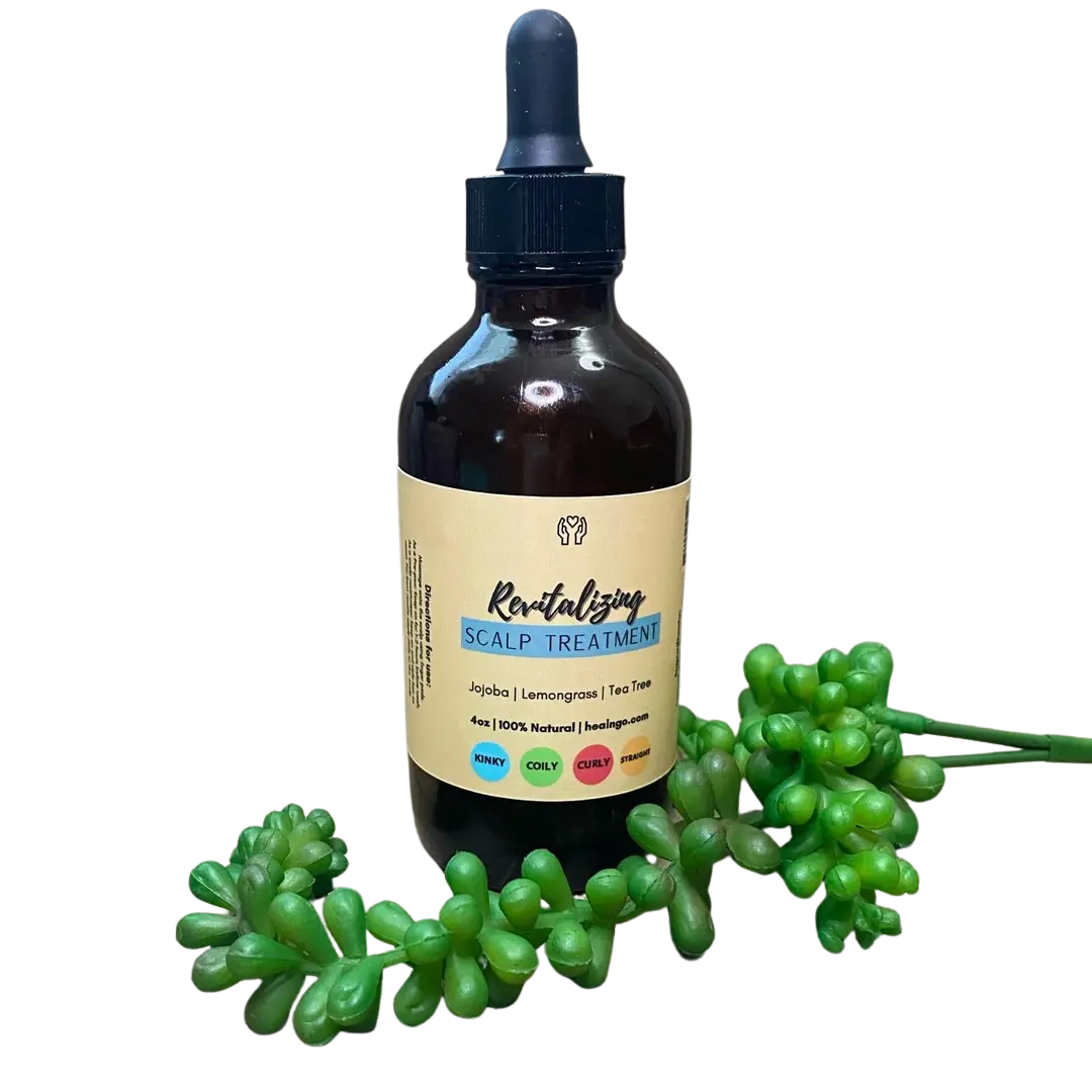 Plant-based revitalizing scalp oil for strengthening roots and improving scalp health