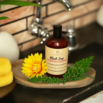 Hydrating sulfate-free shampoo for natural curls and coils with African black soap and plant oils