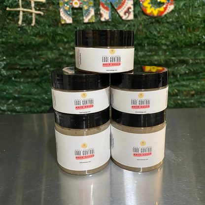 Aloe + cucumber melon hair gelly for natural hair styling and edge control with smooth hold