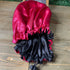  Red Silk hair bonnet that locks in moisture and prevents dryness