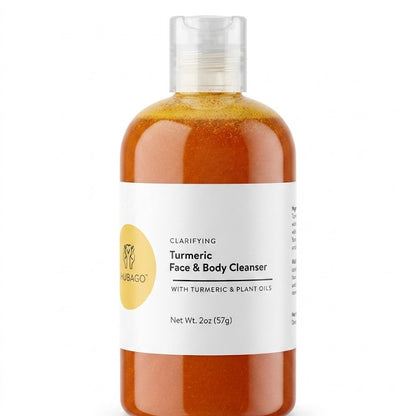 Brightening turmeric facial cleanser and body wash made with Vitamin E and citrus essential oils.