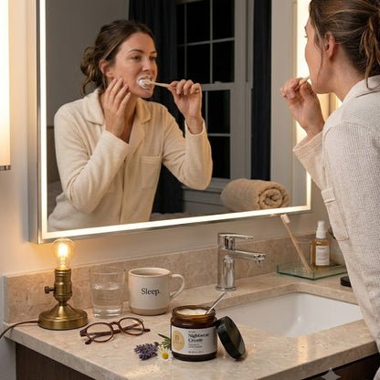 Detoxifying Night Wear Cream jar highlighting clean beauty and natural skincare ingredients