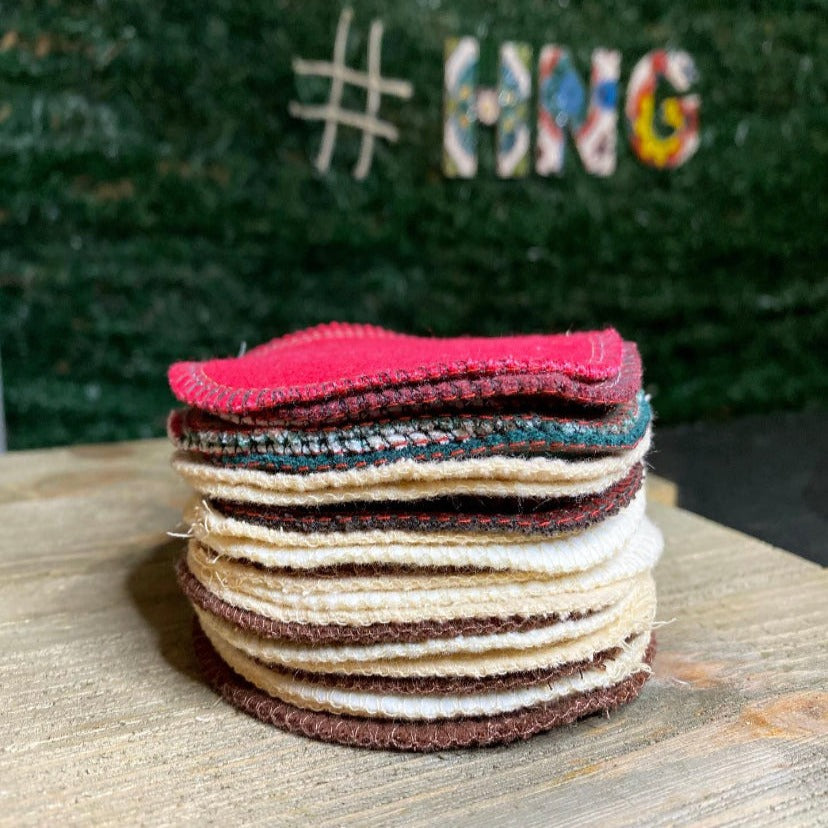 Colorful reusable face cleansing pads for gentle makeup removal