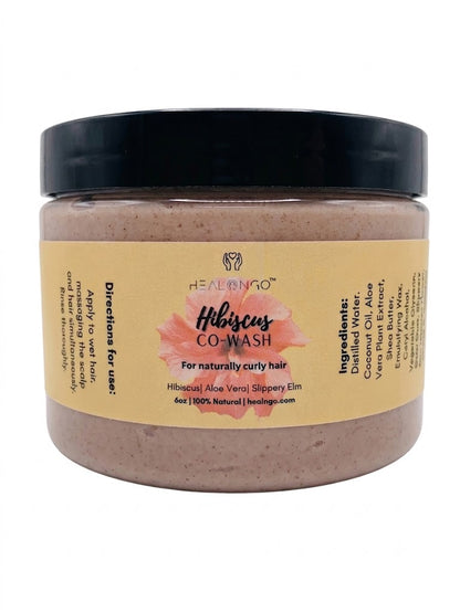 Hibiscus CoWash hydrating cleansing conditioner for curly and coily hair with natural botanical ingredients