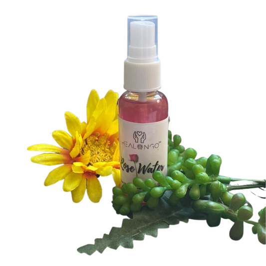 Face rose water spray bottle for skin hydration and toning