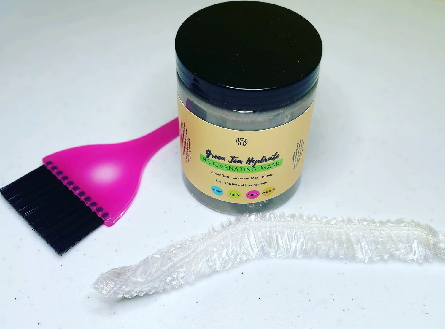 Green Tea Hydrate Rejuvenating Hair Mask and Accessories
