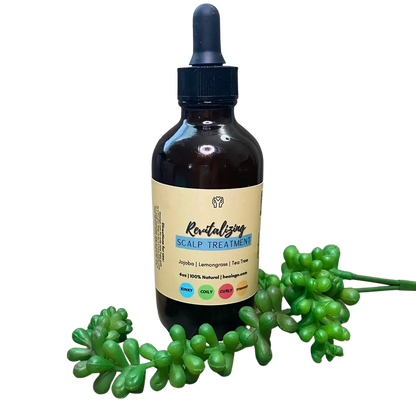 Plant-based revitalizing scalp oil for strengthening roots and improving scalp health