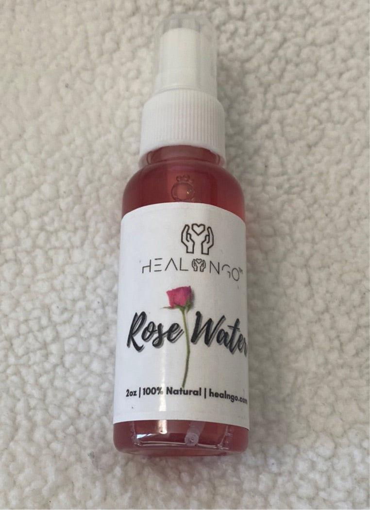 Rose water hair mist to refresh scalp, reduce dandruff, and add shine